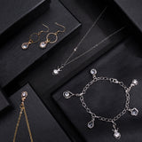 Alloy Pendants, with Cubic Zirconia, Flat Round & Teardrop & Crown & Bowknot & Flower& Heart & Star, Mixed Color, 64pcs/box