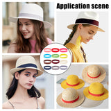 12Pcs 12 Colors Elastic Adjustable Hat Sweatband, Hat Accessories, Mixed Color, 600mm, 1pc/color