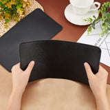 2Pcs Rectangle PU Bottom, for Knitting Bag, Women Bags Handmade DIY Accessories, Black, 15x30x0.35cm