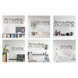 PVC Quotes Wall Sticker, for Stairway Home Decoration, Black, 28x88cm