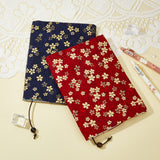 Sakura Pattern Cloth Book Covers, Notebook Wraps, Rectangle, FireBrick, 214x164x3mm