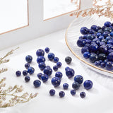 120Pcs 3 Styles Natural Lapis Lazuli Beads Strands, Dyed, Round, 6~10mm, Hole: 1mm, 40pcs/style