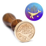 Brass Wax Seal Stamp with Handle, for DIY Scrapbooking, Whale Pattern, 89x30mm