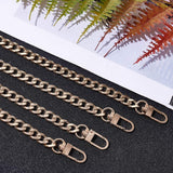 Bag Strap Chains, Iron Curb Link Chains, with Swivel Lobster Claw Clasps, Golden, 60x0.95cm