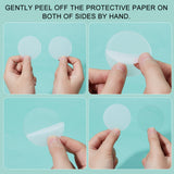 30Pcs Transparent Circle, Reusable Cake Boards for Display, Flat Round, Ghost White, 49.5x2mm
