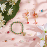 168Pcs 21 Colors Glass Beads, Flower, Mixed Color, 11~11.5x7.5mm, Hole: 1.2mm, 8pcs/color