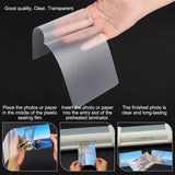 Laminating Pouch Film Photo Protecting Sheets, for Hot Laminator, Clear, 13.5x9.5x0.01cm, 100sheet/bag