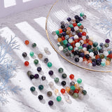 220Pcs 11 Styles Natural Gemstone Beads, Round, Mixed Dyed and Undyed, 6mm, Hole: 0.8~1.2mm, 20pcs/style