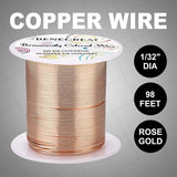 Round Copper Wire, for Wire Wrapped Jewelry Making, Red Copper, 20 Gauge, 0.8mm, about 98.42 Feet(30m)/roll