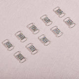 20Pcs Brass Rhinestone Buckles, Garment Accessories, Rectangle, Crystal AB, 21~21.5x12x3mm, Hole: 10x4mm