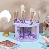 Plastic Cosmetic Brush Storage Stands, for Makeup Brush Holder, Column, Dark Violet, 14.3x9.3cm