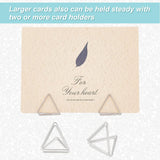 36Pcs Iron Message Clip, Memo Note Photo Stand Holder, Card Clips, For Wedding Decoration, Triangle, Platinum, 21x24mm