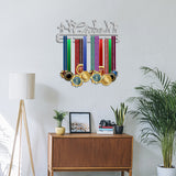 Sports Theme Iron Medal Hanger Holder Display Wall Rack, with Screws, Cheerleader Pattern, 150x400mm
