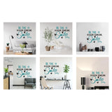 PVC Wall Stickers, for Home Living Room Bedroom Decoration, Maxim, Word Be The Smiles Today, Sky Blue, 28x35cm