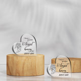 Heart-shaped with Word Acrylic Ornaments, Home Decorations, Angel & Fairy Pattern, 99x10x99mm