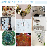 300Pcs 6 Style Adhesive Acrylic Cabochons Sheets, Mirror Mosaic Pieces, Mosaic Tiles for Arts DIY Crafts, Silver, 17~45.5x11.5~39.5x0.8~1mm, 50pcs/style