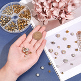 Brass Glass Rhinestone Spikes, with Screw, for DIY Craft Cool Rivets Punk, Cadmium Free & Lead Free, Mixed Color, 180pcs/box