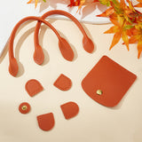 PU Leather Purse Knitting Accessories Sets, including Sew on Bag Handles, Snap Button Bag Covers, Chocolate, 23~302x13~89x2~6mm, 8pcs/set