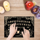 Pendulum Dowsing Divination Board Set, Wooden Spirit Board Black Talking Board Game for Spirit Hunt Birthday Party Supplies with Planchette, Skull Pattern, 300x210x5mm, 2pcs/set