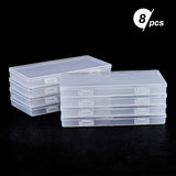 Transparent Plastic Bead Containers, with Hinged Lids, for Beads and More, Rectangle, Clear, 16.5x9x1.6cm