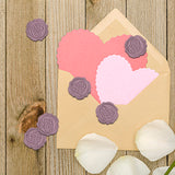 Adhesive Wax Seal Stickers, Envelope Seal Decoration, for Craft Scrapbook DIY Gift, Heart Pattern, 3cm, about 50pcs/box