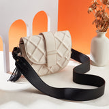 1Pc PU Leather Bag Handles, with Iron & Alloy Finding, 1Pc Tassel Big Pendant Decoration, with Alloy Spring Gate Rings, Black, Bag Handle: 100x4.1x0.3~1.1cm, Tassel: 12.7cm