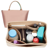 Wool Felt Purse Organizer Insert, Mini Envelope Handbag Shaper Premium Felt, Bag Accessories, Rectangle, BurlyWood, 22.5x9x16cm