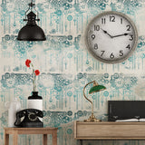 PET Hollow Out Drawing Painting Stencils, for DIY Scrapbook, Photo Album, Gear Pattern, 30x30cm