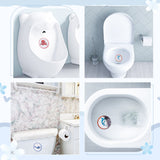 Round Dot PVC Potty Training Toilet Color Changing Stickers, Reusable Potty Targets Color Changing Pee Target for Kid Training, Sea Animal, 70x0.3mm