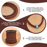 Round Imitation Leather Cords, Coconut Brown, 5mm, about 10.94 Yards(10m)/Roll