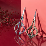 3cr13 Stainless Steel Scissors, with Zinc Alloy Handle, for Beauty Tools, Rainbow Color, 12.7x5.75x0.4cm