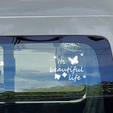 4Pcs 4 Styles Square PET Waterproof Self-adhesive Car Stickers, Reflective Decals for Car, Motorcycle Decoration, Silver, Butterfly Pattern, 200x200mm, 1pc/style