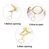 13Pcs 13 Color Iron Purse Frame Handle Keychain, with Plastic Beads, Golden, 10.5cm, 1Pc/color