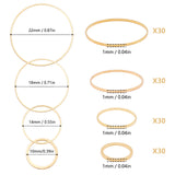 Brass Linking Rings, Golden, 7.4x7.2x1.7cm, 120pcs/box