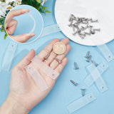 30Pcs Plastic Drawer Stoppers, with 30Pcs 201 Stainless Steel Screws, Mixed Color, Plastic Drawer Stoppers: 59x16x4mm, Hole: 4.5mm