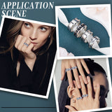 18Pcs 6 Size 304 Stainless Steel Grooved Finger Ring Settings, Ring Core Blank, for Inlay Ring Jewelry Making, Stainless Steel Color, US Size 6 1/2~13(16.9~22.2mm), 3Pcs/size