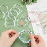 20Pcs Small Transparent Shelf Bangle Organizer Bracelet Displays Stand Jewelry Holder, Fit for Kid's Bracelets, Clear, 1.99 inch(5.05cm)
