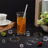 8 Sets Transparent Acrylic Blank Tumbler Topper, Removable Mason Jar Insert, 3D Tumbler Lid Base, Ice & Fruits Tumbler Disc, Clear, 67x3mm, Hole: 6mm, 2 styles, 1pc/style, 2pcs/set