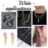 304 Stainless Steel Pendants, Spike/Cone, Stainless Steel Color, 13.5x7mm, Hole: 2mm, 40pcs/box