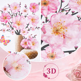 PVC Wall Decoration, Decorative Wall Stickers, Flower Pattern, 494x304x10~16mm