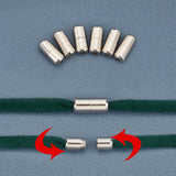 Brass Capsule Lace Lock Buckles, DIY Sneaker Kits Metal Shoelaces lock Accessories, Platinum, 18x8mm, Hole: 3mm, 30set/box