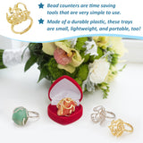 4Pcs 2 Colors Adjustable Brass Ring Components, Twist Flower Ring Settings for Gemstone, Platinum & Golden, Inner Diameter: 17mm, 2Pcs/color