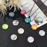 Glass Cabochons, Half Round, Word, 25mm, 50 styles, 1pc/style, 50pcs/bag, 1 bag/box