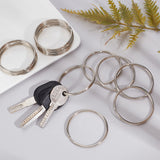 Iron Split Key Rings, Key Clasps, Platinum, 51.5~52x4mm
