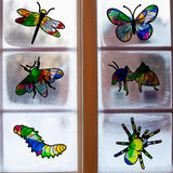 Suncatcher Craft Set, for Kids Window Paint Art Painting, Animal Pattern, 13.8~21x13.1~21cm, about 10pcs/set