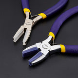 Steel Jewelry Plier Sets, Flat Nose Pliers, Nylon Jaw Pliers, Stainless Steel Color, 13.8x5.8x1.3cm, 13.4x8x1.2cm, 2pcs/set