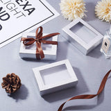 Rectangle Valentines Day Presents Packages Cardboard Jewelry Set Boxes, for Necklaces, Earrings and Rings, Silver, 9x6.5x2.8cm