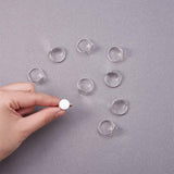 Brass Pad Ring Bases, Lead Free & Cadmium Free, Adjustable, Silver, Tray: 12mm, Size 7, 17mm, 50pcs/box