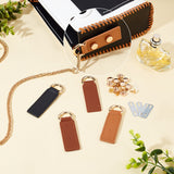 4 Sets 2 Colors Rectangle Imitation Leather Bag Side Decoration Clasp DIY Kit, with Alloy Screws & Nuts & Gasket, Mixed Color, 9x2.7x0.75cm, 2 sets/color