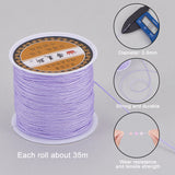 Nylon Thread Cord, DIY Braided Ball Jewelry Making Cord, Mixed Color, 0.8mm, 35m/roll, 28colors, 1roll/color, 28rolls/set